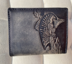 Natūralios odos piniginės su Žuvimis